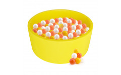 Детский сухой бассейн Kampfer Pretty Bubble (Желтый + 200 шаров желтый/оранжевый/жемчужный)