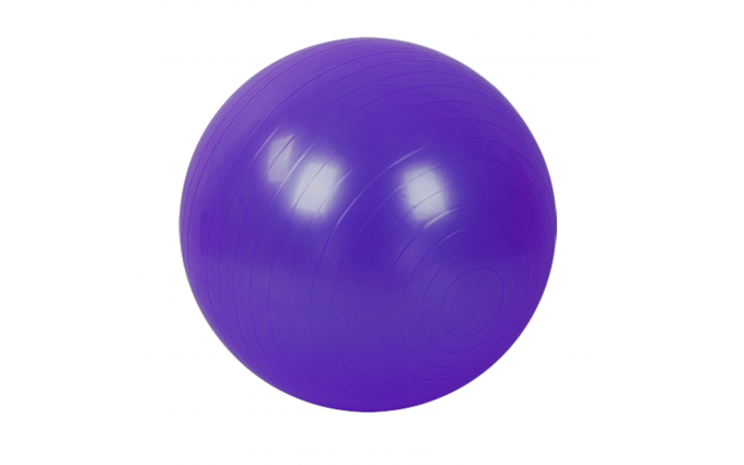 Фитбол с насосом UNIX Fit антивзрыв, 65 см, фиолетовый